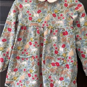 Mini Boden Floral and Animal Print Kids Shirt